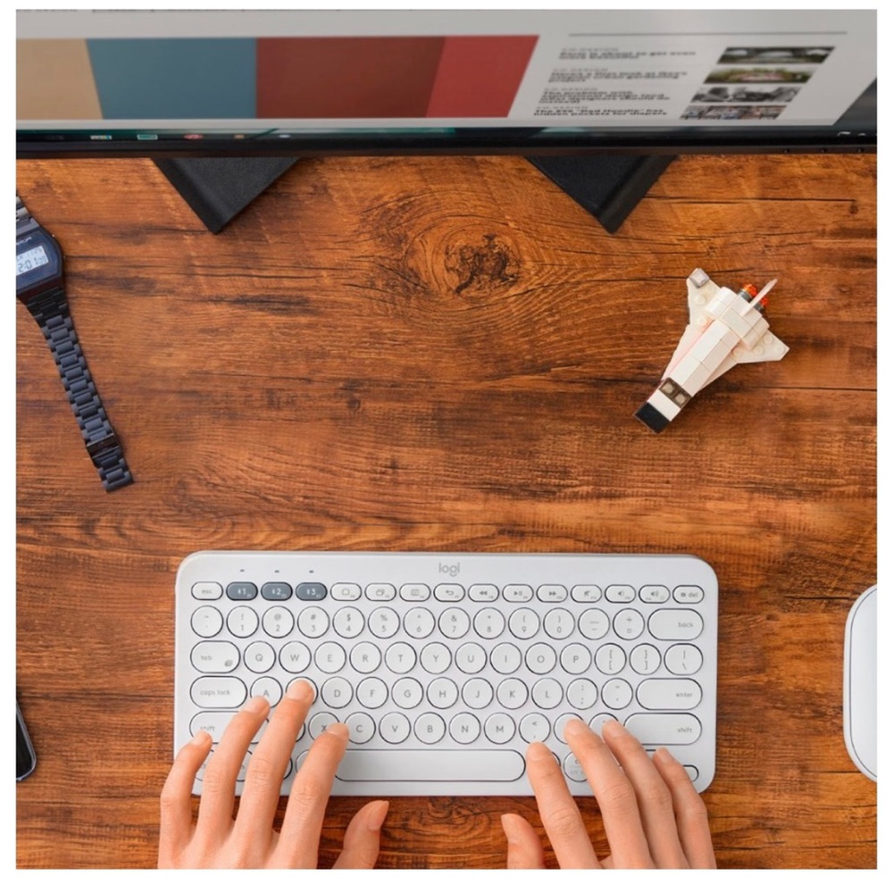 White Logitech K380 Multi Device Wireless Keyboard